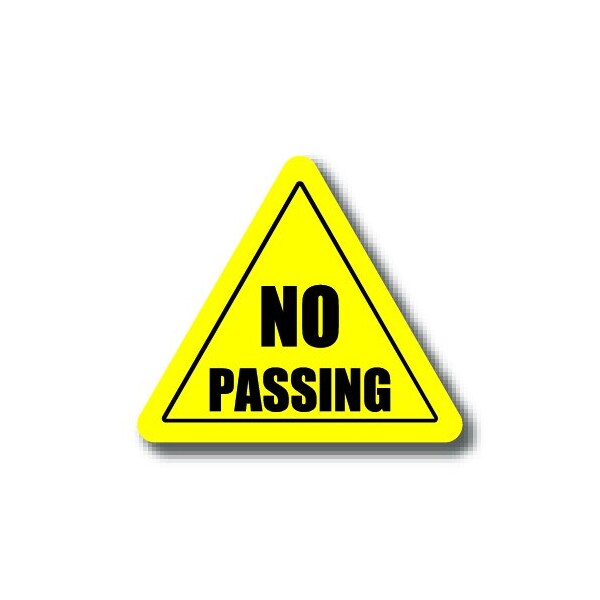 Ergomat 16in TRIANGLE SIGNS - No Passing DSV-SIGN 256 #1382 -UEN - main